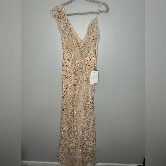 Mac Duggal 10931 - Asymmetrical Ruffle Detail Sleeveless Dress NWT - Picture 6 of 8